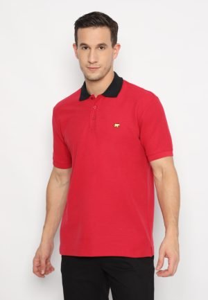 Jack Nicklaus Dixon Polo Shirt Pria Regular Fit Maroon