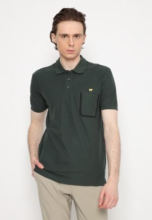 Jack Nicklaus Palm Island Polo Shirt Pria Regular Fit Camping Green