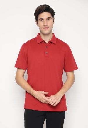 Jack Nicklaus Parker Premium Heather Fine Stripe Polo Red Root
