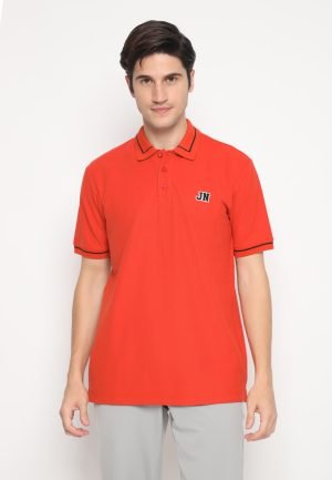 Jack Nicklaus Brennan Polo Shirt Pria Regular Fit Orange