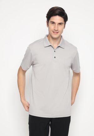 Jack Nicklaus Parker Premium Heather Fine Stripe Polo Silver Taupe