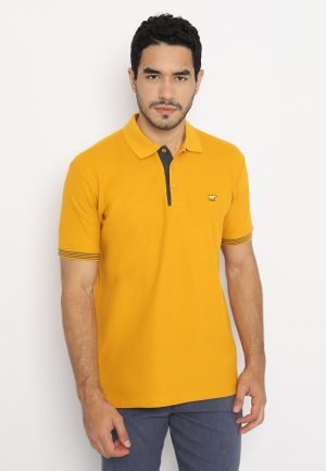 Jack Nicklaus Clifton Polo Shirt Pria Lengan Pendek Regular Fit Mustard