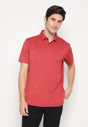 Jack Nicklaus Woodwick Premium Tonal Two Color Solid Polo Red Root