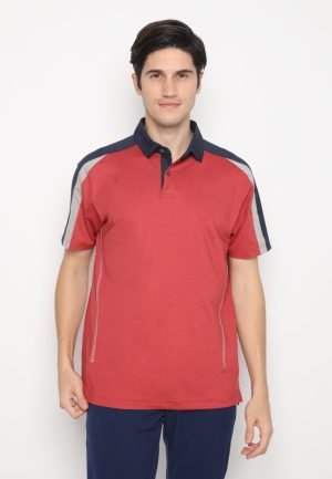 Jack Nicklaus Killian Premium Pieced Color Block Polo Red Root