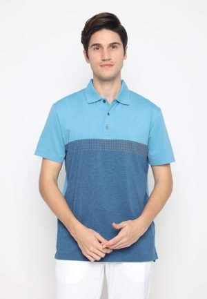 Jack Nicklaus Maxwell Premium Ombre Chest Stripe Polo Classic Navy