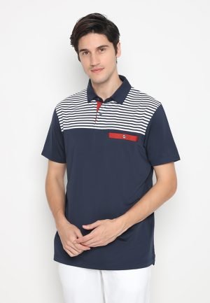 Jack Nicklaus Griffin Premium High Stripe Polo Classic Navy