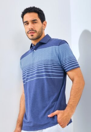 Jack Nicklaus Monreale Premium Fine Chest Stripe Polo Regular Fit Classic Navy