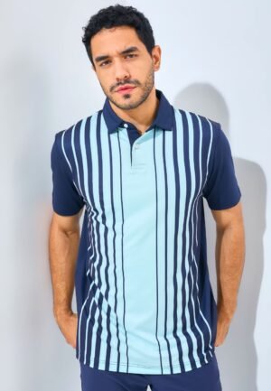 Jack Nicklaus Noto Premium Vertical Stripe Polo Regular Fit Sea Front