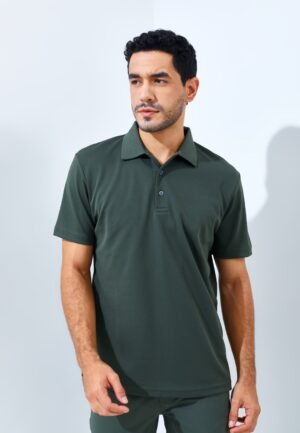 Jack Nicklaus Robertson Premium Solid Polo Virtual Olive