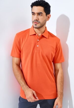 Jack Nicklaus Robertson Premium Solid Polo Autumn Peach