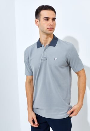Jack Nicklaus Elantra Polo Shirt Pria Regular Fit Light Grey