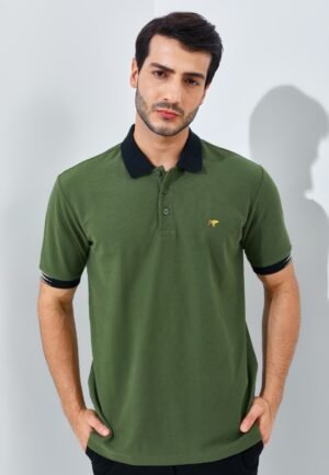 Jack Nicklaus Grande Polo Shirt Pria Regular Fit Olive
