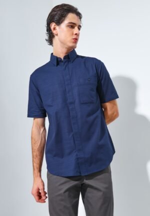 Jack Nicklaus Monarca Kemeja Pria Lengan Pendek Slim Fit Navy