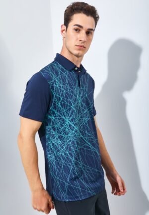 Jack Nicklaus Mojave Premium Fracture Print Polo Green Shore