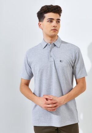 Jack Nicklaus Killian Polo Shirt Pria Regular Fit Light Grey