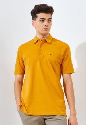 Jack Nicklaus Killian Polo Shirt Pria Regular Fit Mustard