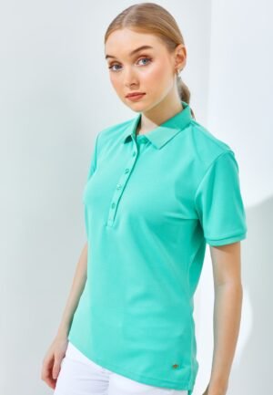 Jack Nicklaus Cherokee Premium Solid Polo Ladies Green Shore