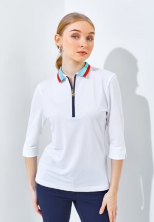 Jack Nicklaus Cypress Premium Solid Polo Ladies Bright White