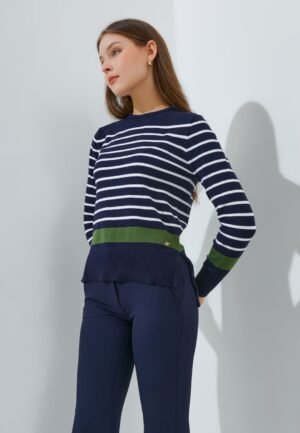 Jack Nicklaus Ebony Premium Chevron Sweater Women's Classic Navy