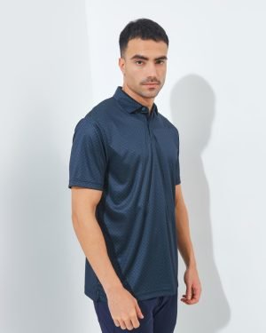Jack Nicklaus Intercontinental Premium Tile Printed Polo Classic Navy