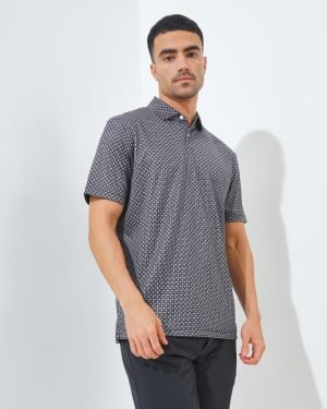 Jack Nicklaus Intercontinental Premium Tile Printed Polo Caviar