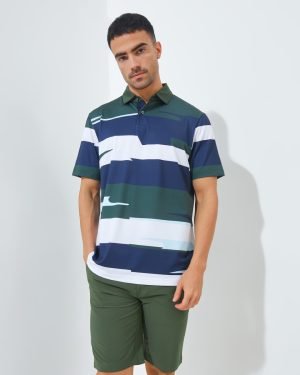 Jack Nicklaus Ladder PremiumModern Print Polo Olive Shadow