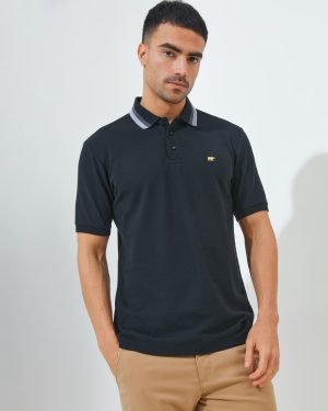 Jack Nicklaus Wolfgang Polo Shirt Pria Regular Fit Hitam