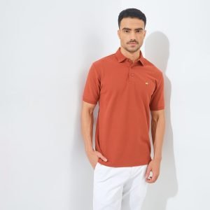 Jack Nicklaus Ralph Polo Shirt Pria Regular Fit Brown Red