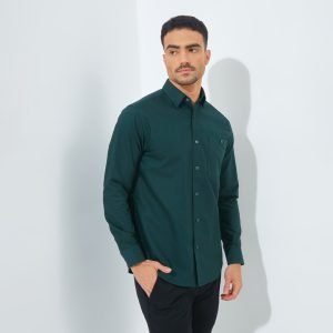 Jack Nicklaus Zen Kemeja Pria Lengan Panjang Slim Fit Green