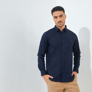 Jack Nicklaus Zen Kemeja Pria Lengan Pendek Slim Fit Navy