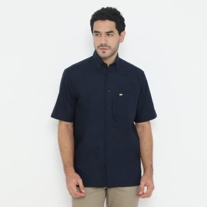 Jack Nicklaus Winter Kemeja Pria Lengan Pendek Regular Fit Navy