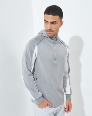 Jack Nicklaus Rosewood Premium Pieced Hoodie Grey Blast
