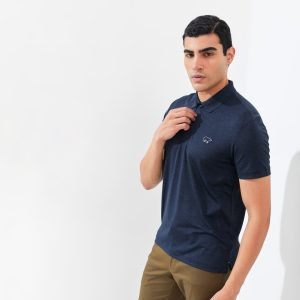 Jack Nicklaus Cornell Polo Shirt Pria Slim Fit Navy