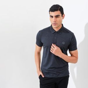 Jack Nicklaus Cornell Polo Shirt Pria Slim Fit Dark Grey