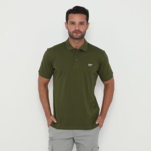Jack Nicklaus Luken Polo Shirt Pria Regular Fit Dark Green