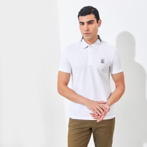 Jack Nicklaus Harvard Polo Shirt Pria Slim Fit White