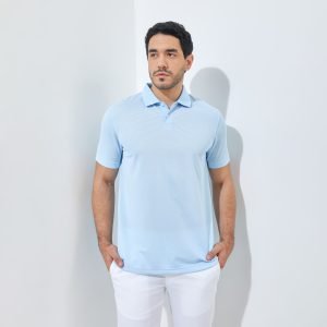 Jack Nicklaus Finch Premium Bar Stripe Polo Cool Blue