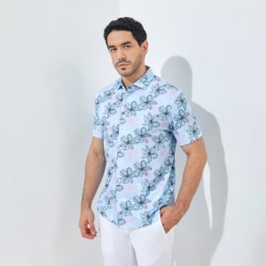 Jack Nicklaus Amersfoort Premium Tropical Polo Cool Blue