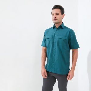 Jack Nicklaus Jax Kemeja Pria Lengan Pendek Relaxed Green