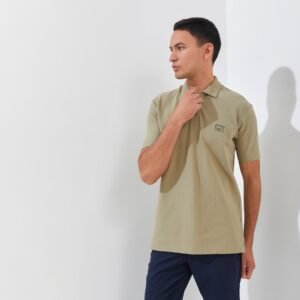 Jack Nicklaus Torino Polo Shirt Pria Regular Fit Sponge Khaki