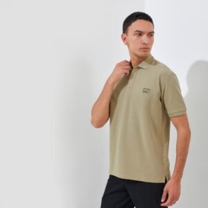 Jack Nicklaus Master Polo Shirt Pria Regular Fit Sponge Khaki