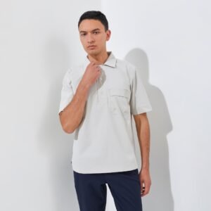 Jack Nicklaus London Kemeja Pria Lengan Pendek Regular Khaki