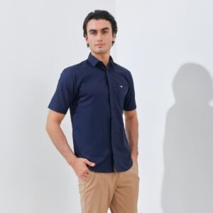 Jack Nicklaus Ace Kemeja Pria Lengan Pendek Slim Fit Navy