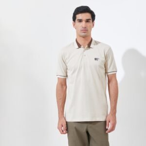 Jack Nicklaus Hunter Polo Shirt Pria Regular Fit Beige