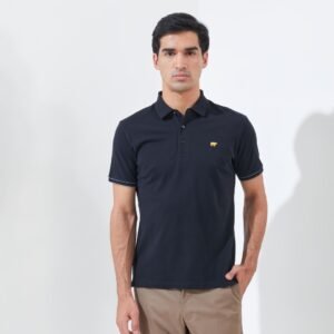 Jack Nicklaus Rain Polo Shirt Pria Slim Fit Black