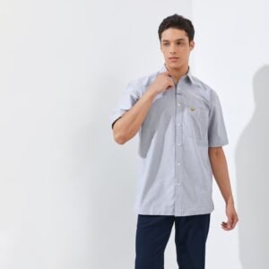Jack Nicklaus Nikola Kemeja Pria Lengan Pendek Regular Fit Light Grey