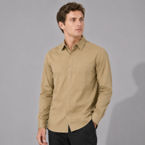 Jack Nicklaus Impala Kemeja Katun Pria Lengan Panjang Slim Fit